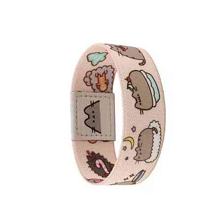 Браслет kawaii кот в стиле Пушин эластичный тканевый милый аксессуар на руку Киев