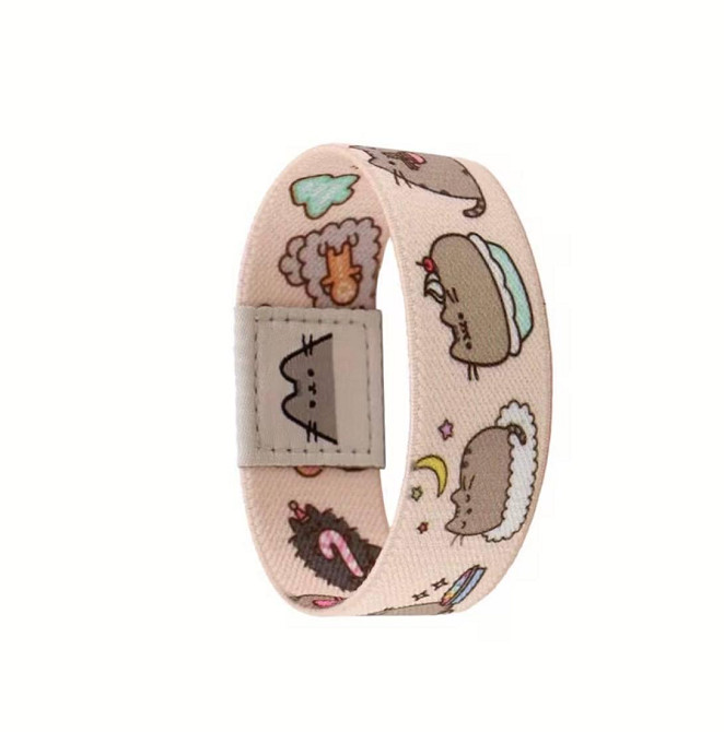 Браслет kawaii кот в стиле Пушин эластичный тканевый милый аксессуар на руку Киев - изображение 2