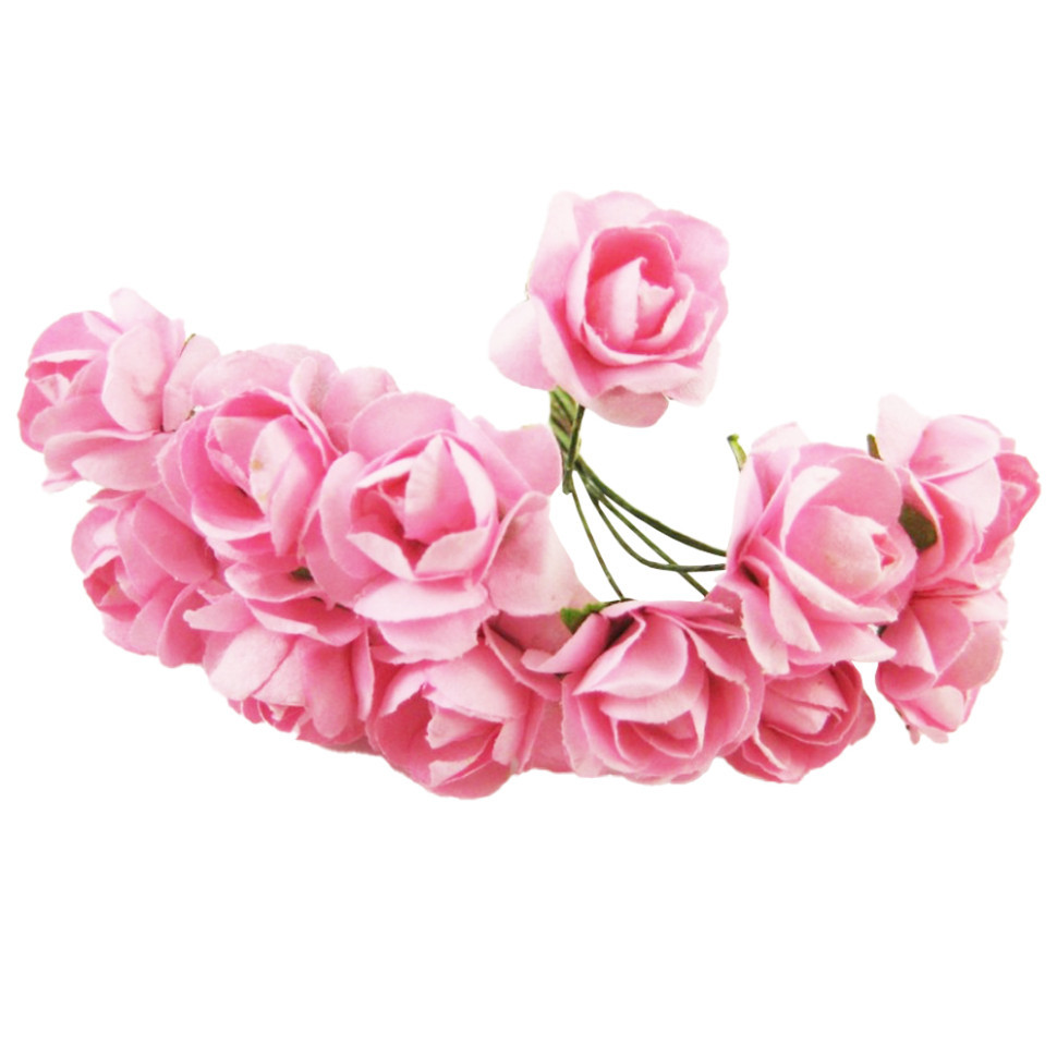 Декоративні троянди для творчості KV-734 пучок 12 штук Вінниця - фото 1