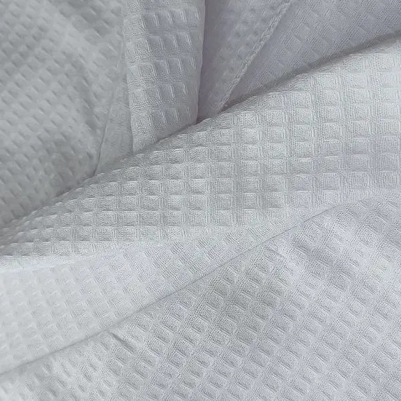 Вафельний чоловічий халат Кімоно YouStar 100% бавовна розмір M (48-50) 200 г/м2 (Білий) Суми - фото 2