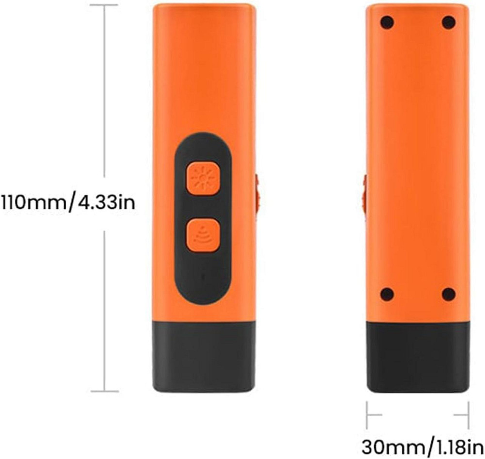 Ультразвуковий відлякувач собак Ultrasonic DR005 з ліхтариком Type-C Жовтогарячий Вінниця - фото 8