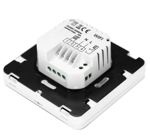 Цифровой программируемый термостат для теплого пола (16A), Wi-Fi Smart-управление, LCD сенсорный экран (Белый) Киев - изображение 6