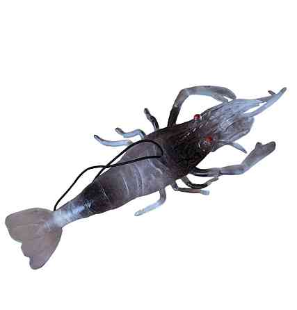 Іграшкова силіконова велика креветка 13 см черний Київ