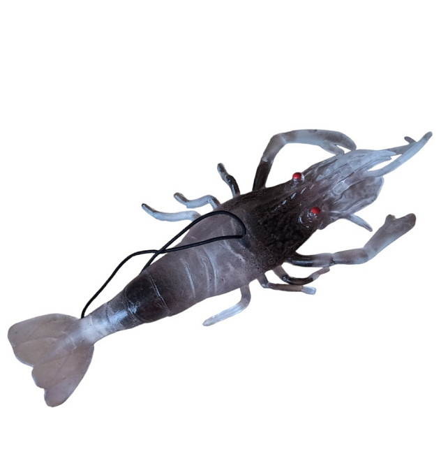 Іграшкова силіконова велика креветка 13 см черний Київ - фото 1