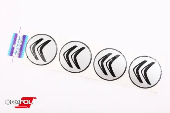 Наклейка на колпак 70ммм силікон Citroen ребра. Автограф (4 шт.) Вінниця