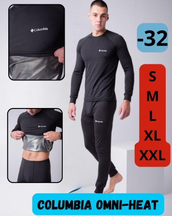 Комплект чоловічої термобілизни Columbia OMNI HEAT чорний чоловічий термобілизни Columbia XL WAR Львів