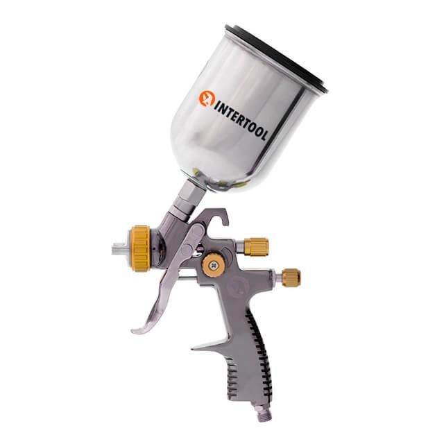 Фарбопульт пневматичний LVLP BRONZE, професійний, форсунка: 1,8 мм, верхній металевий бачок: 600 мл, 1,5 бар, STORM INTERTOOL Київ - фото 3
