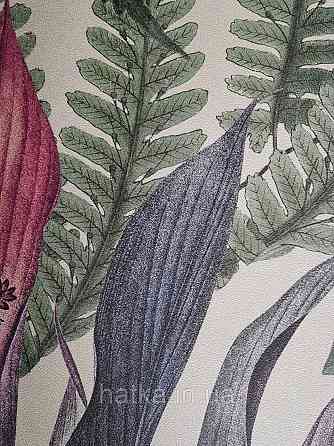 Шпалери вінілові Grandeco One roll one motif 1.59x2.8 панно гілки квіти червоні зелені Київ