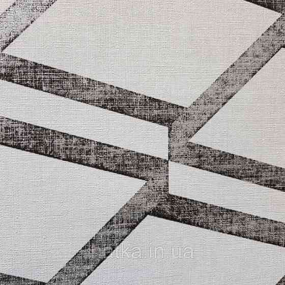 Обои виниловые на флизелиновой основе Decoprint BLOOMING BL22730 геометрия ромбы белый с серебристыми полосами Киев
