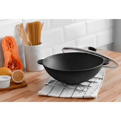 Сковорода Brizoll чавунна WOK 3,7 л 280х96 мм (W28) Винница - изображение 6