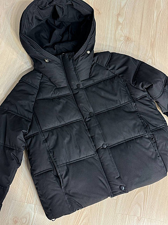 Куртка женская Haiziyuan 8589 средняя длина с капюшоном черная, черный, XL Одесса - изображение 2