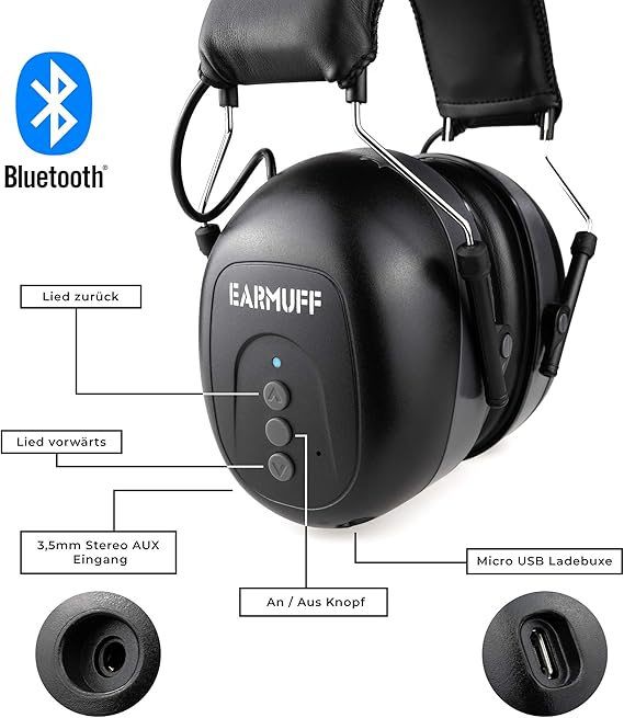 Навушники тактичні протишумні EARMUFF 78228EAR-MUFF Bluetooth, шумопоглинання 31дБ Луцьк - фото 4