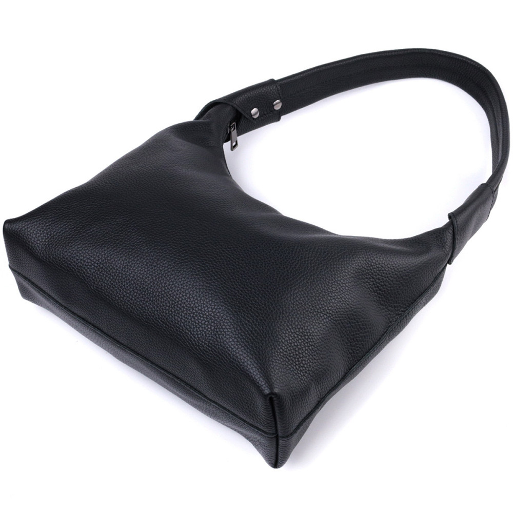 Женская сумка на плечо из натуральной кожи флотар Shvigel 22827 Черная Киев - изображение 6