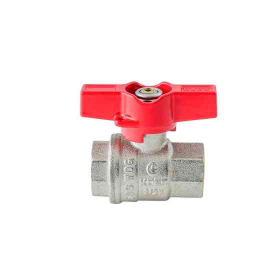 Кран кульовий ГГМ Koer Extreme KE.217-15 - 1/2" FF  ручка "метелик" червона (KR5756)   ( 29770 ) Харків