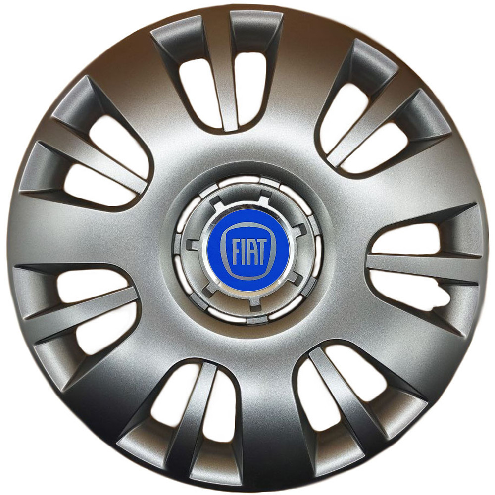 Автомобільні модельні ковпаки R16 Fiat (синій) 407 4шт, SJS, сріблясті Вінниця - фото 1