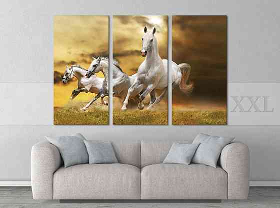 Модульна картина Білі Коні Art-79_XXL Київ