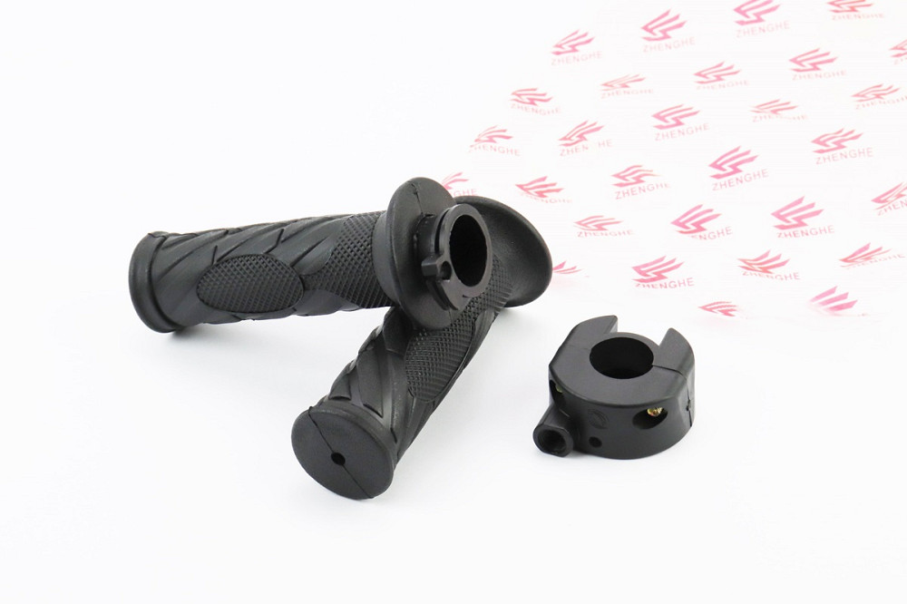 Рукоятка керма лів./пр. к-кт з хомутом троса газу 150cc Київ - фото 1