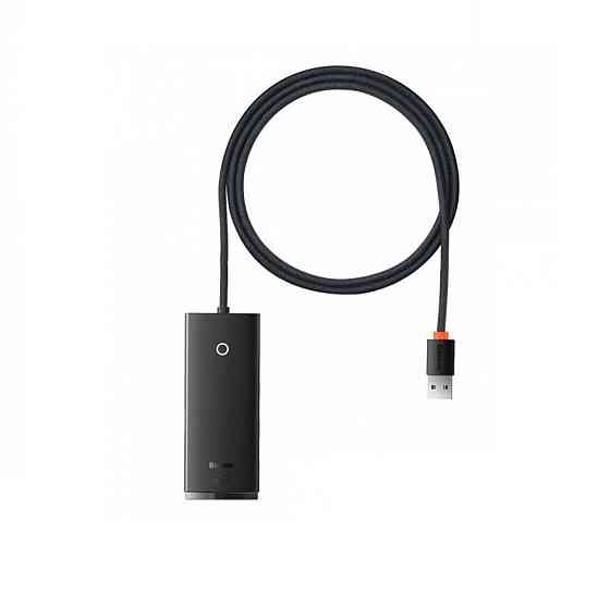 Хаб адаптер перехідник Baseus Lite Series 4-Port USB-A HUB 1m, колір чорний WKQX030101 Одеса