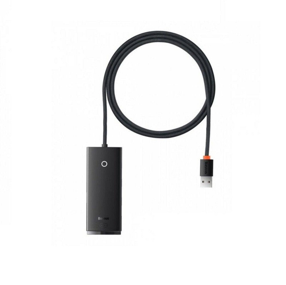 Хаб адаптер перехідник Baseus Lite Series 4-Port USB-A HUB 1m, колір чорний WKQX030101 Одеса - фото 1