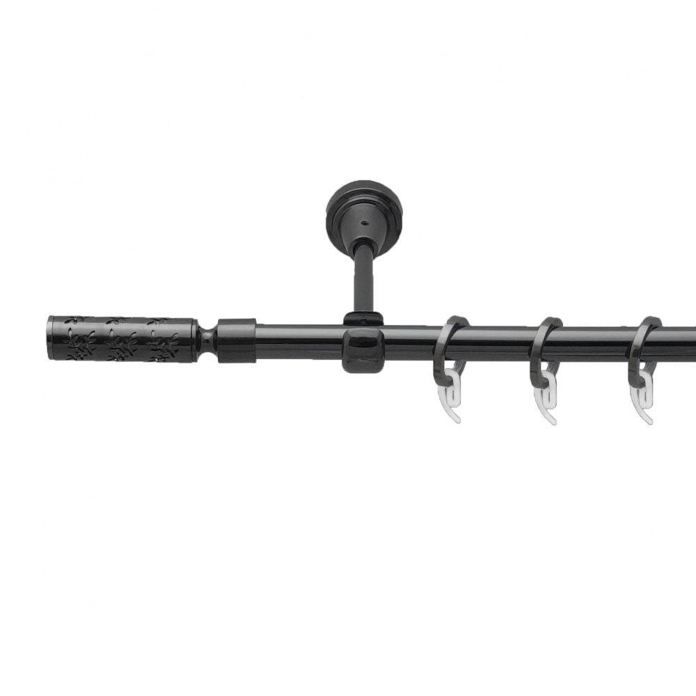 Карниз Orvit Апрілія металевий однорядний відкритий гладка труба кільце фасонне металеве  Онікс 16 мм 300 см (4713161) Львів - фото 1