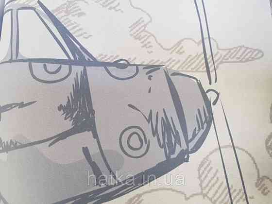 Фотообои бесшовные флизелиновые экологически чистые Flight детские дома самолеты дирижабли серые Киев