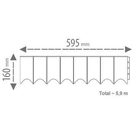 Бордюр садовий Prosperplast GARDEN FENCE, темно-зелений, 5,9 м Київ