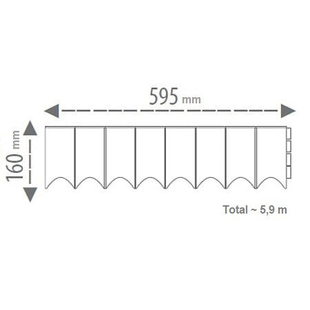 Бордюр садовий Prosperplast GARDEN FENCE, темно-зелений, 5,9 м Київ - фото 4