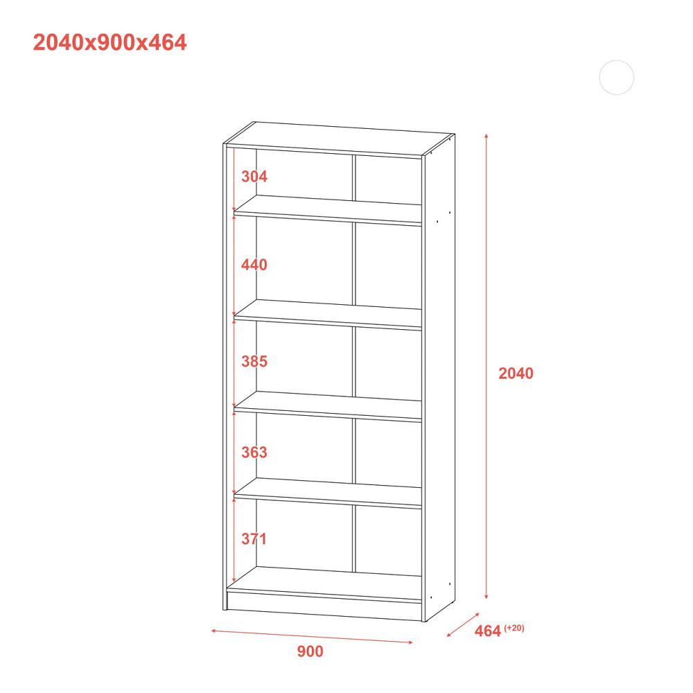 Шкаф для одежды Doros Promo с полками Серый 2 ДСП 90х48х204 DRS-011632 (80737770) Днепр - изображение 10