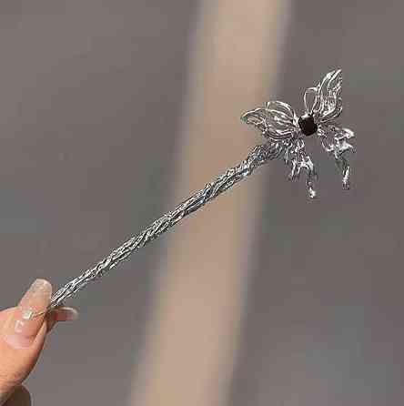 Шпилька-паличка для волосся "Метелик" 155 мм Сміла