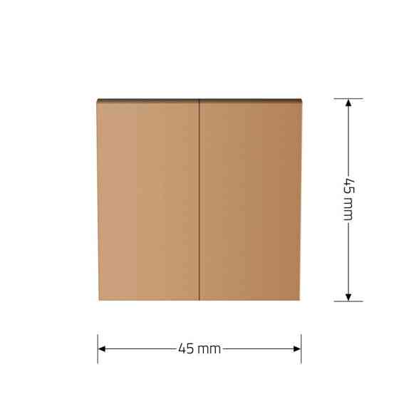 LIVOLO 2-клавішний універсальний вимикач (прохідний / звичайний) LIVOLO, золотий, модуль без ра Коломия