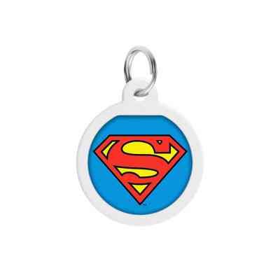 Адресник для тварин WAUDOG Smart ID з QR паспортом "Супермен-герой" коло 30 мм (230-1009) Вінниця