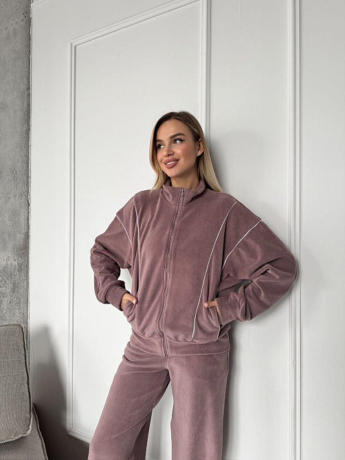 Стильний жіночий теплий флісовий костюм-двійка Моко, 50/52 Одеса - фото 1