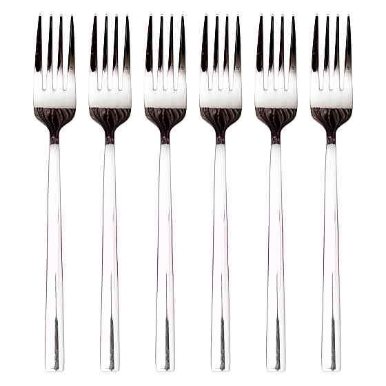 Набір столових виделок 6 штук з нержавіючої сталі 20.5 (см) Срібло HP-8-23 Коломия