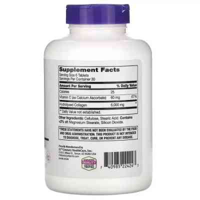 Вітамін 21st Century Супер Колаген із вітаміном C, 6000 мг, Super Collagen Plus Vitamin C, 180 (CEN-22424) Вінниця