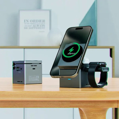 Зарядное устройство Acefast Wireless QI 3in1 15W E18 Rubik''s (6974316282884) Винница - изображение 6