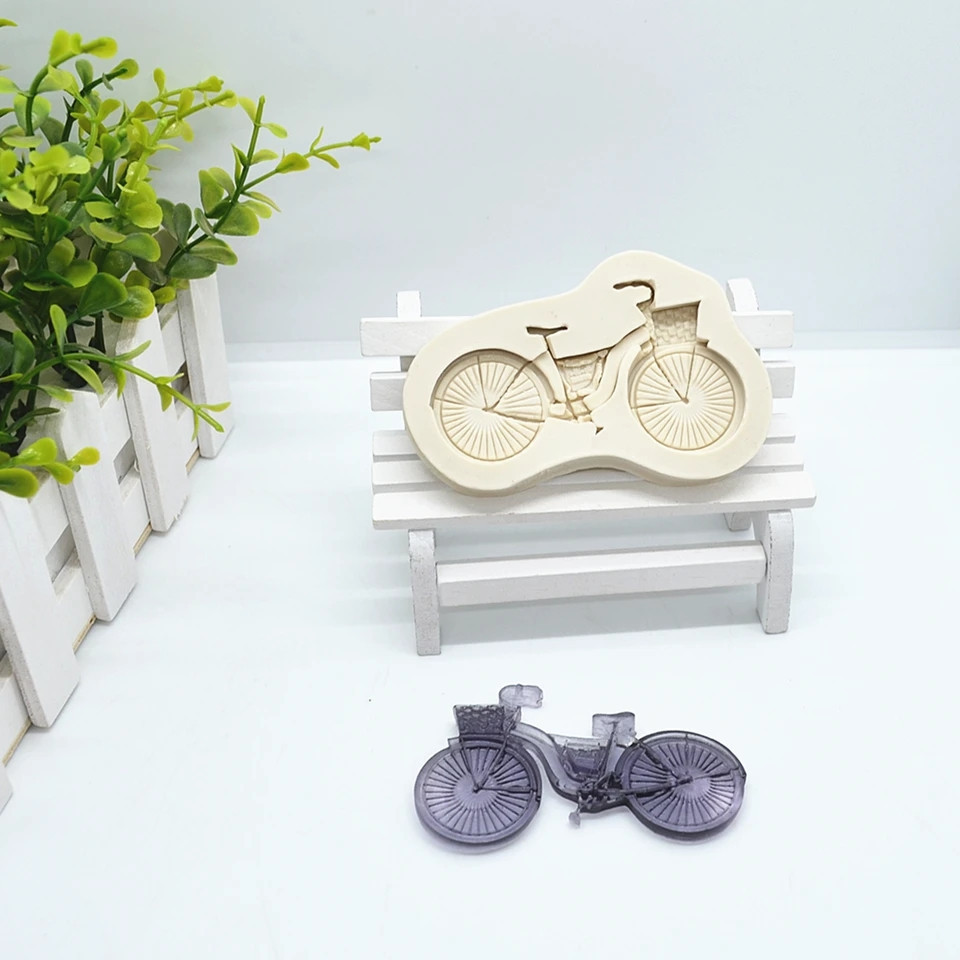 Молд силиконовый Велосипед 55 на 87 мм серый Киев - изображение 5