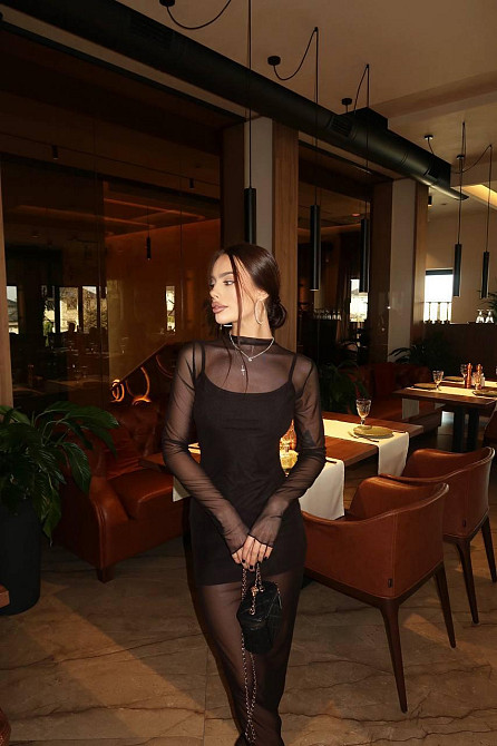 Женское элегантное романтическое мини платье+сетка микродайвинг+сетка стрейч Одесса - изображение 7