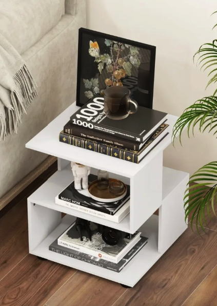 Столик тумба журнальный с открытыми полками функциональная мебель для дома Costway Luna Киев - изображение 5