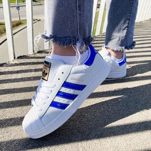 Кроссовки Adidas Superstar Белые Адидас Суперстар Кожаные Женские (размеры: 36,37,38,39,40) - 29-7 Видео Обзор Днепр - изображение 9