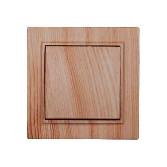 Выключатель одноклавишный, Enzo белое дерево Днепр