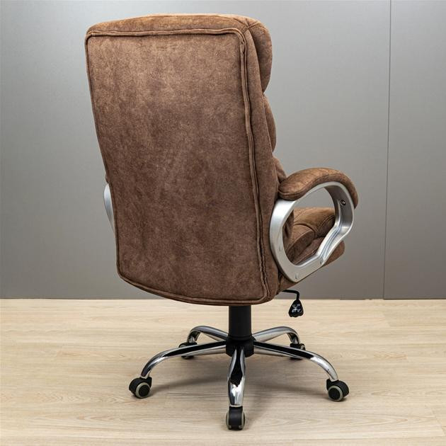 Офісне крісло керівника ManhattanDesign Хром MultiBlock М-3 Brown (Прогумовані колеса) Днепр - изображение 4