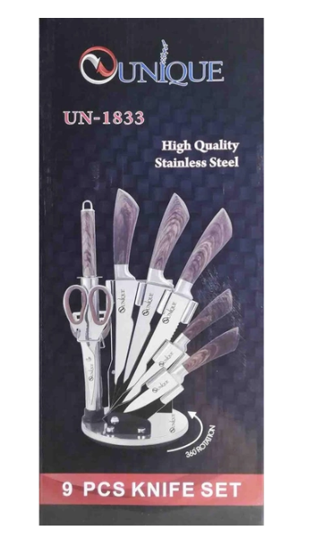 Набор ножей UNIQUE UN-1833: 6 предметов из нержавеющей стали с подставкой — стильно и практично Одесса - изображение 3