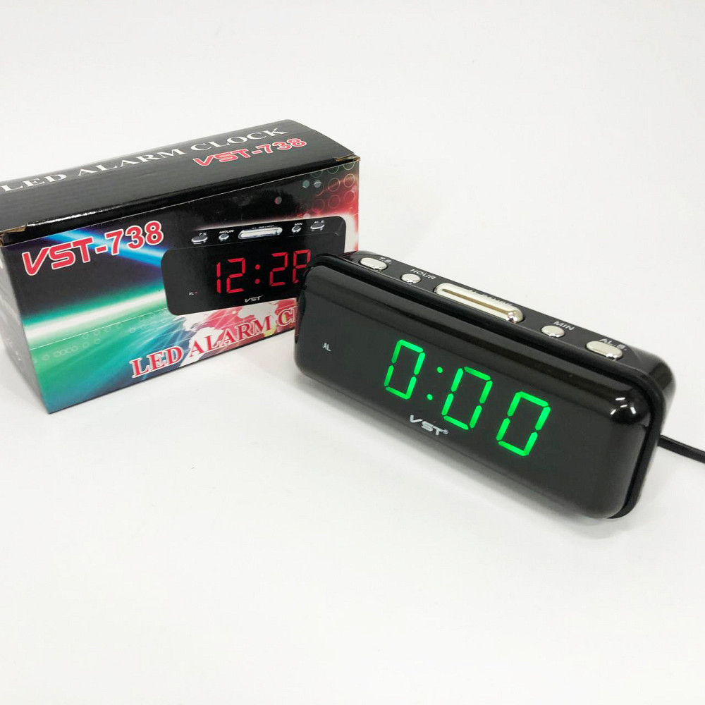 Годинник настільний класний, Настільний годинник з великими цифрами зі світловим табло YL-48 Львів - фото 5