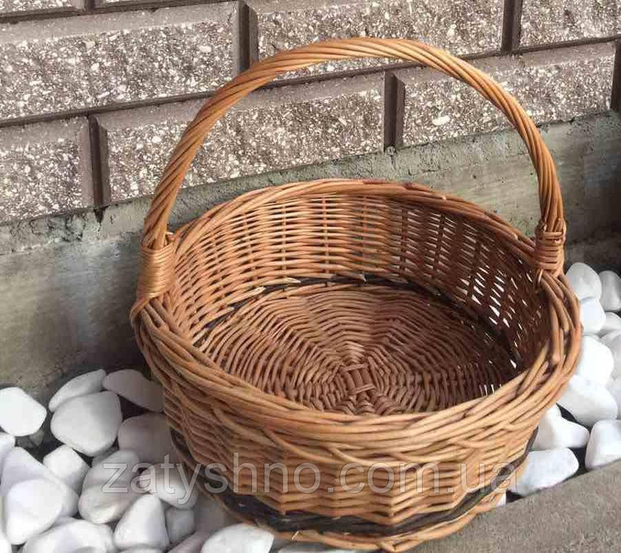 Корзина кругла подарункова плетена Київ - фото 1