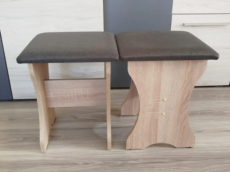 Комплект из 2 табуреток 35х35х44 см ДСП Мебель Сервис Дуб Самоа Львов - изображение 1