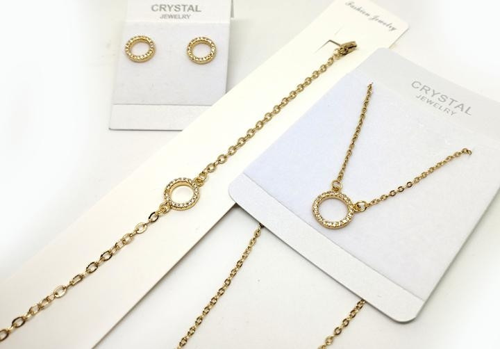 Набір прикрас ланцюжок, браслет, сережки Київ - фото 1