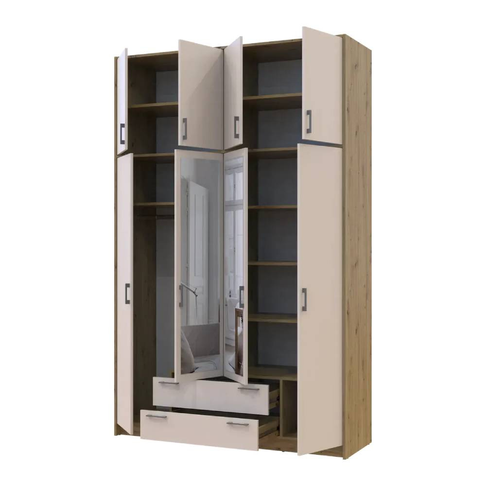 Антресоль висока Doros Ронді Дуб Артизан/Кашемір 4 ДСП 160х52х65 (DRS-011910) Львів - фото 7