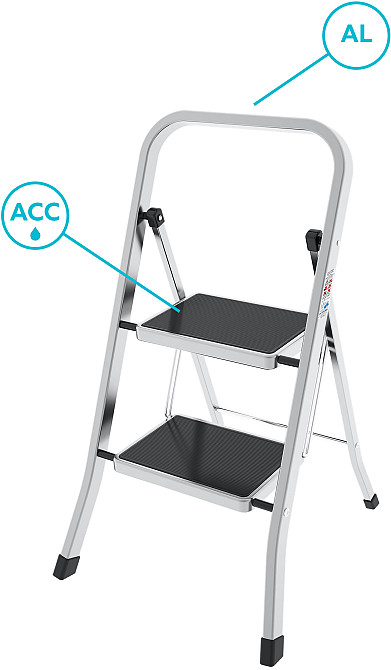 Лестница Colombo Factotum Alu 2 ступени (G110AT2W) Киев - изображение 4