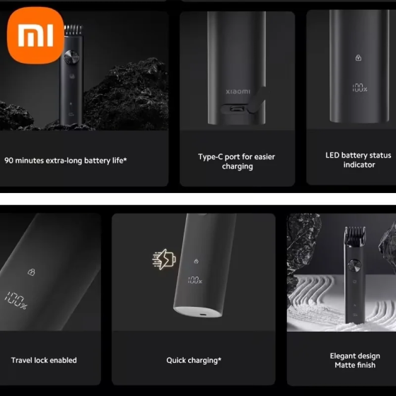 Стайлер для волосся Xiaomi Uniblade Trimmer з насадками Чорний Київ