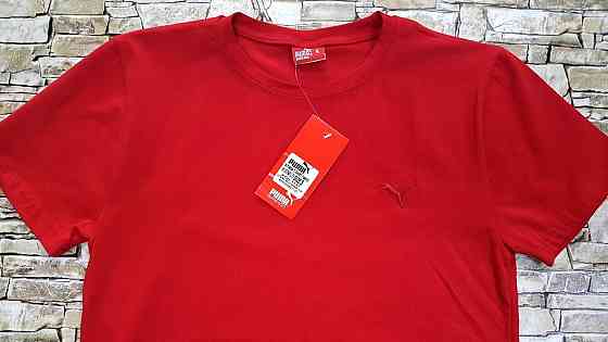 Мужская однотонная трикотажная футболка Puma Киев